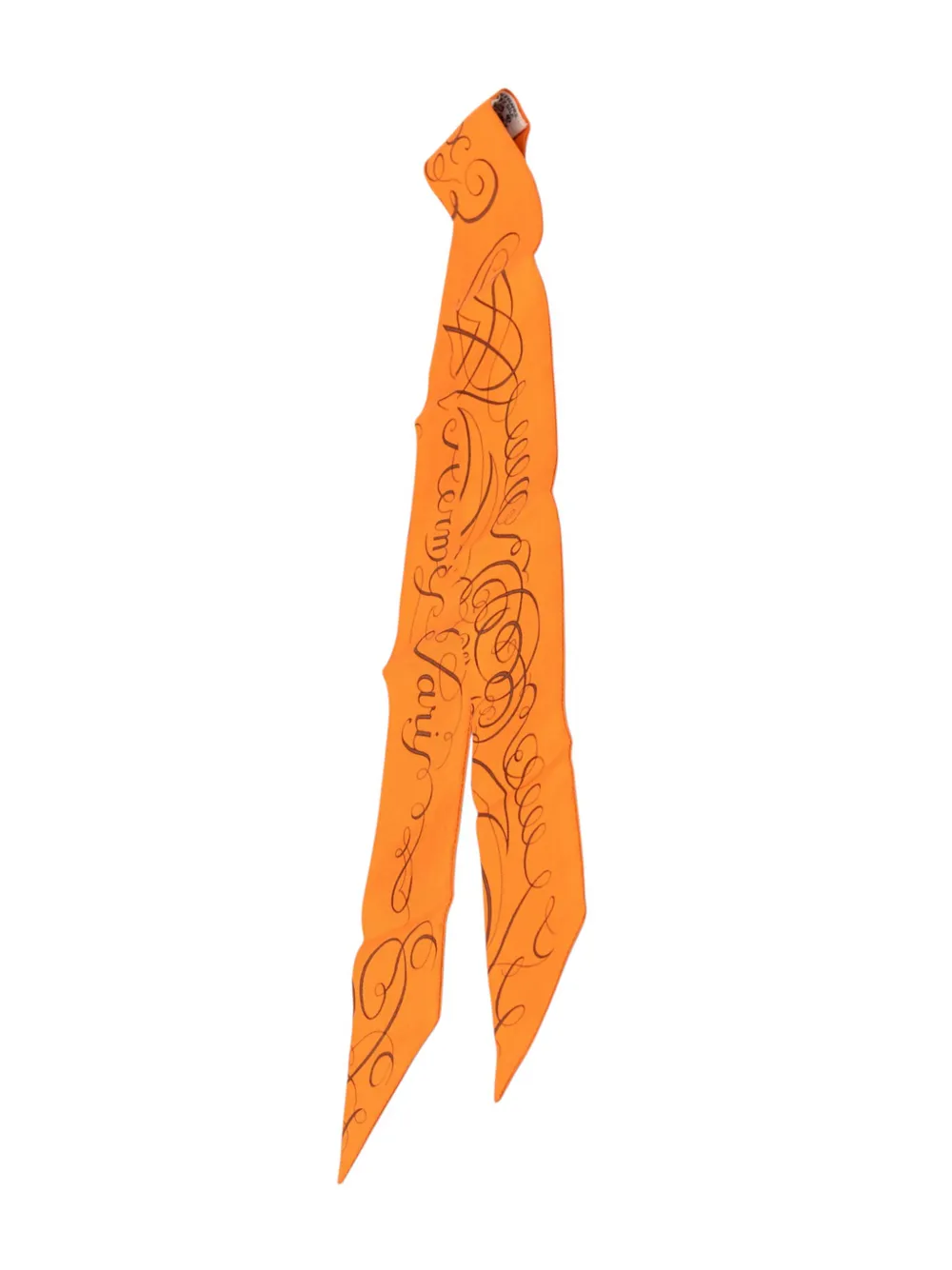 Hermès Pre-Owned 1998-2002 Exercices pour Former la Main Silk Twilly Scarf scarves - Orange