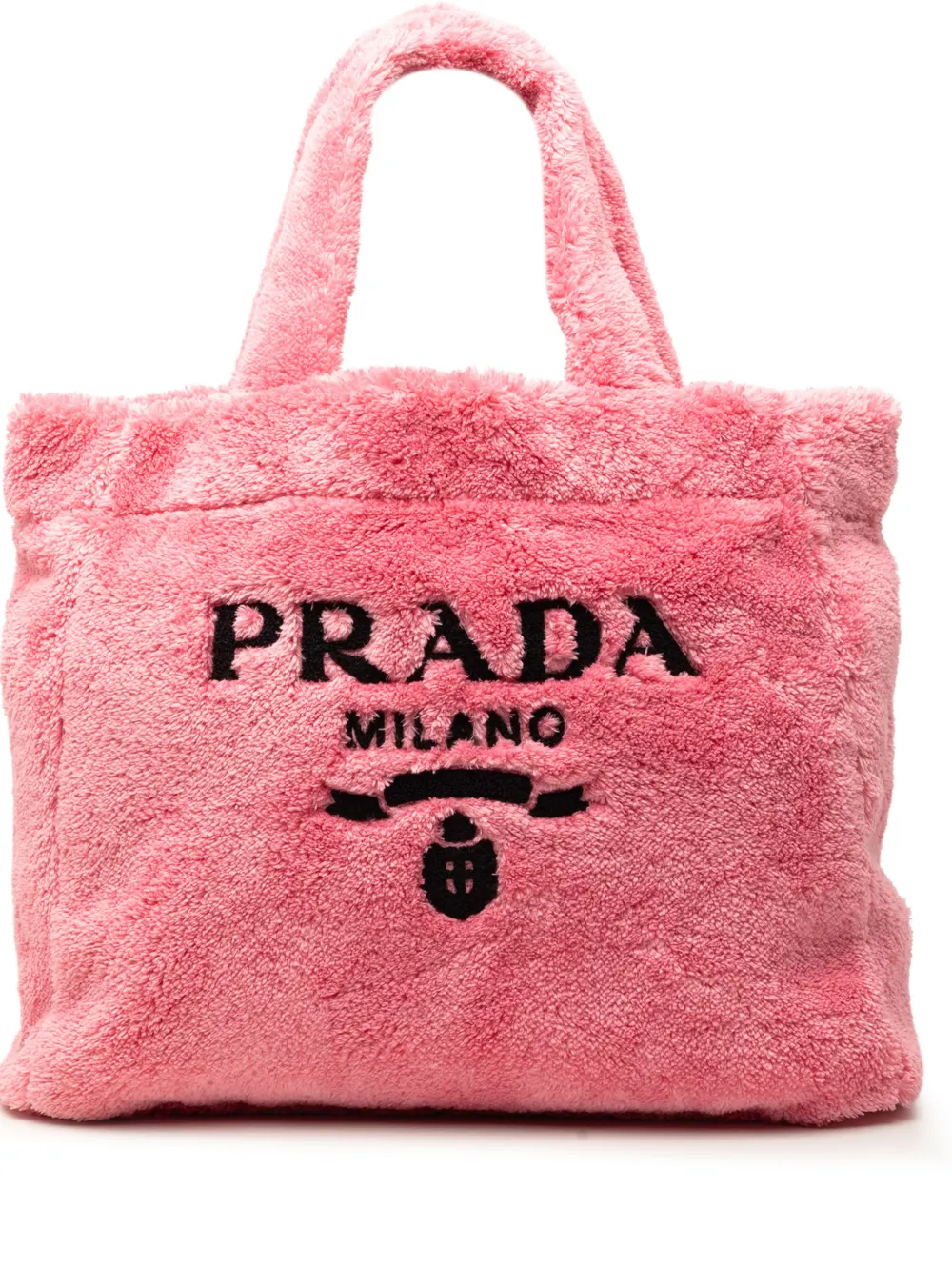 Prada Pre-Owned 2013-2026 Spugna Terry Cloth Logo tote bag - Pink