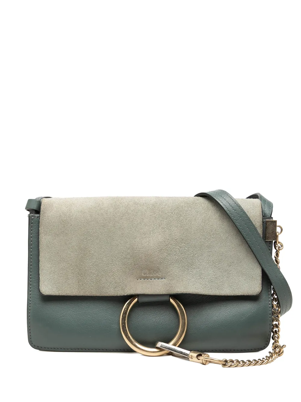 Chloé Pre-Owned 2017 Small Suede and Calfskin Faye crossbody bag - Grey