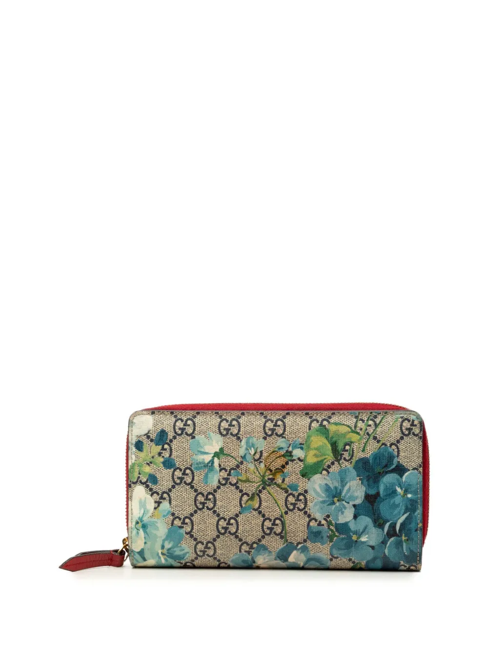 Gucci Pre-Owned 2000-2015 GG Supreme Blooms Zip Around Continental Wallet long wallets - Nude