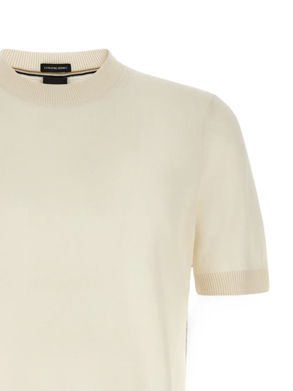 BOSS Wollen T-shirt Beige