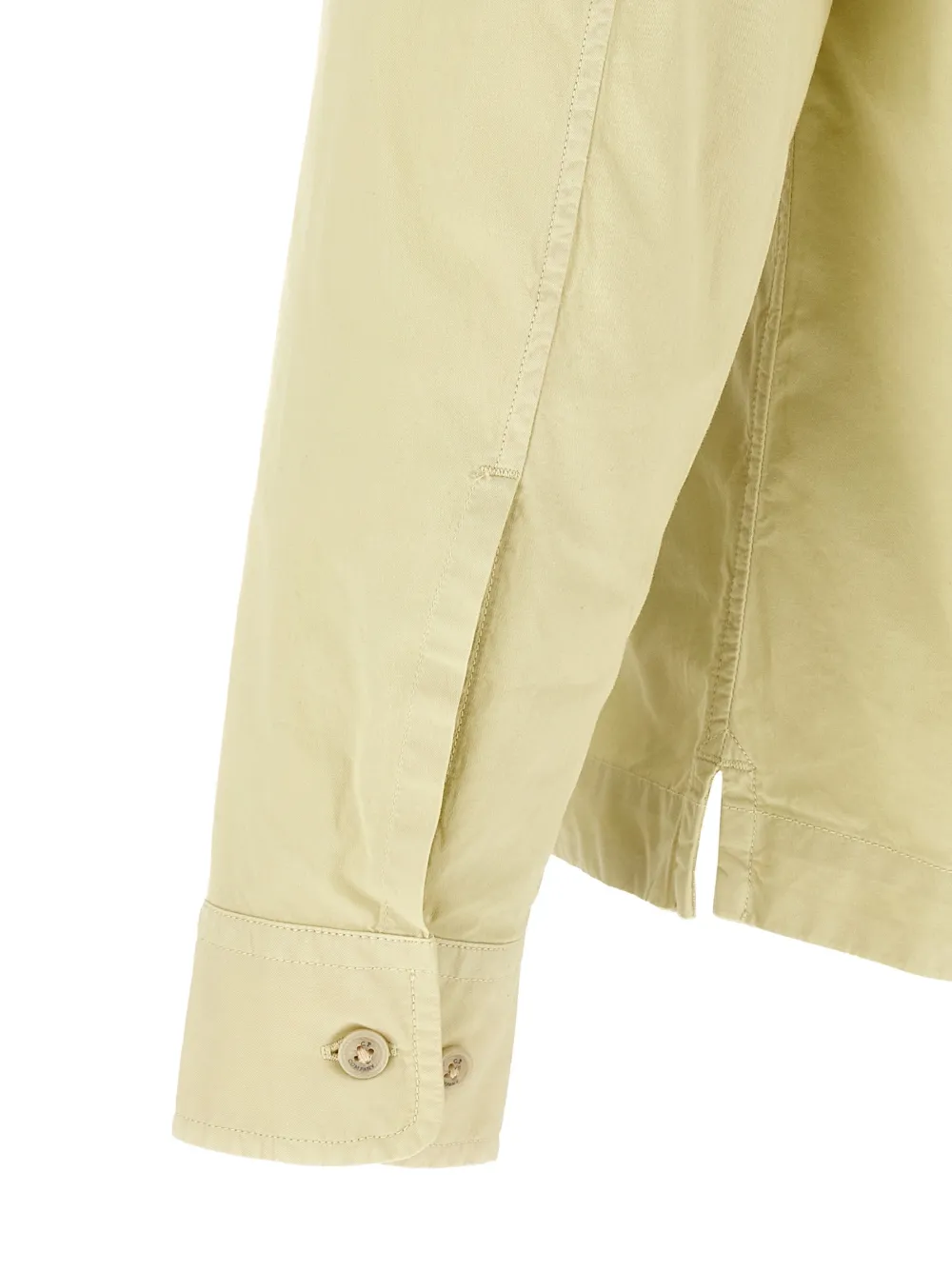 C.P. Company Lens shirtjack van biologische gabardine met rits Beige