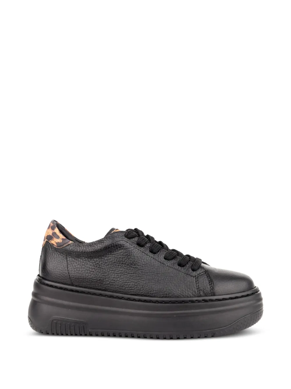 SERGIO MORETTI FIRENZE leopard-print platform sneakers - Schwarz