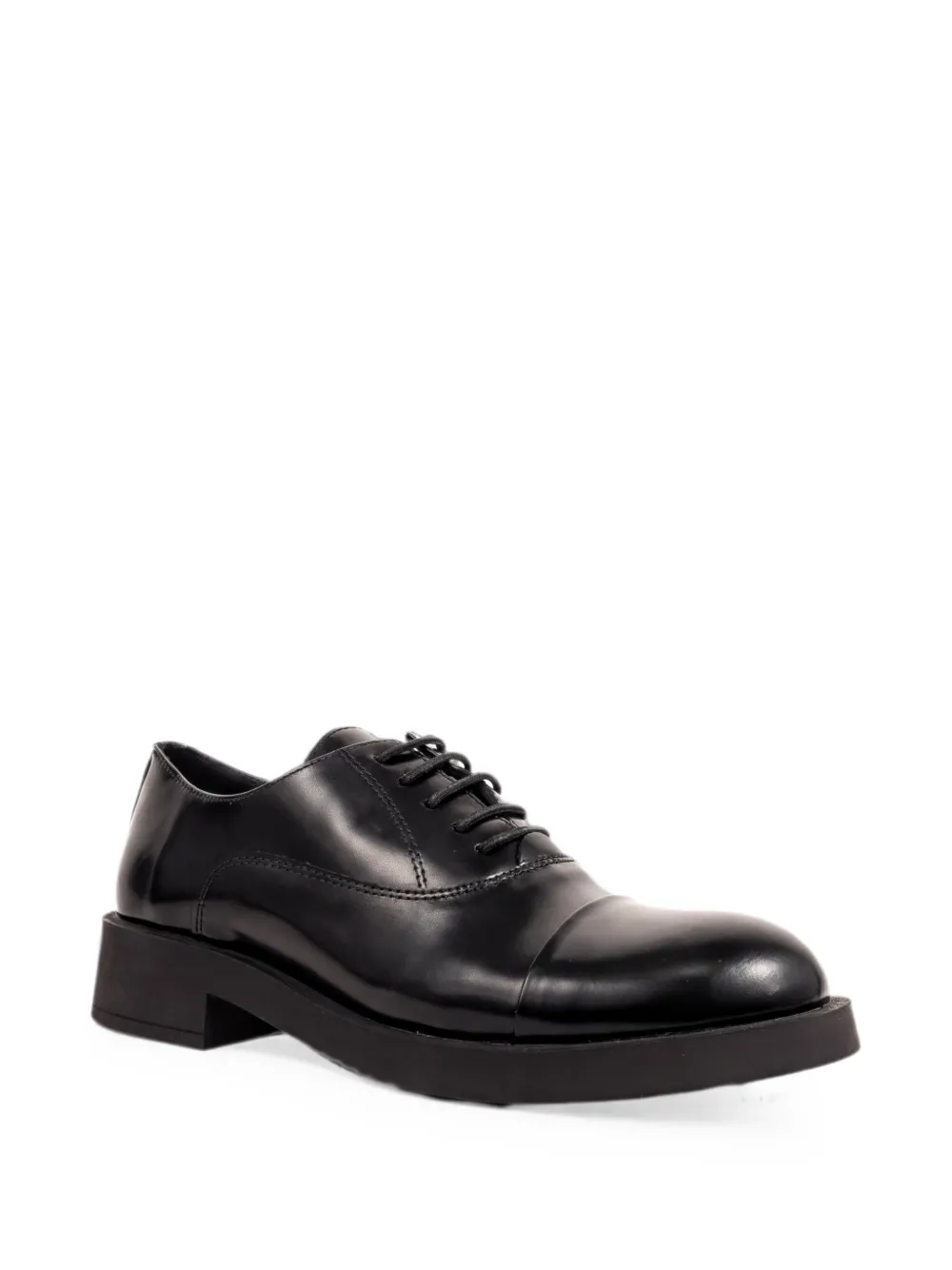 SERGIO MORETTI FIRENZE Veterschoenen met bewerkte neus Zwart