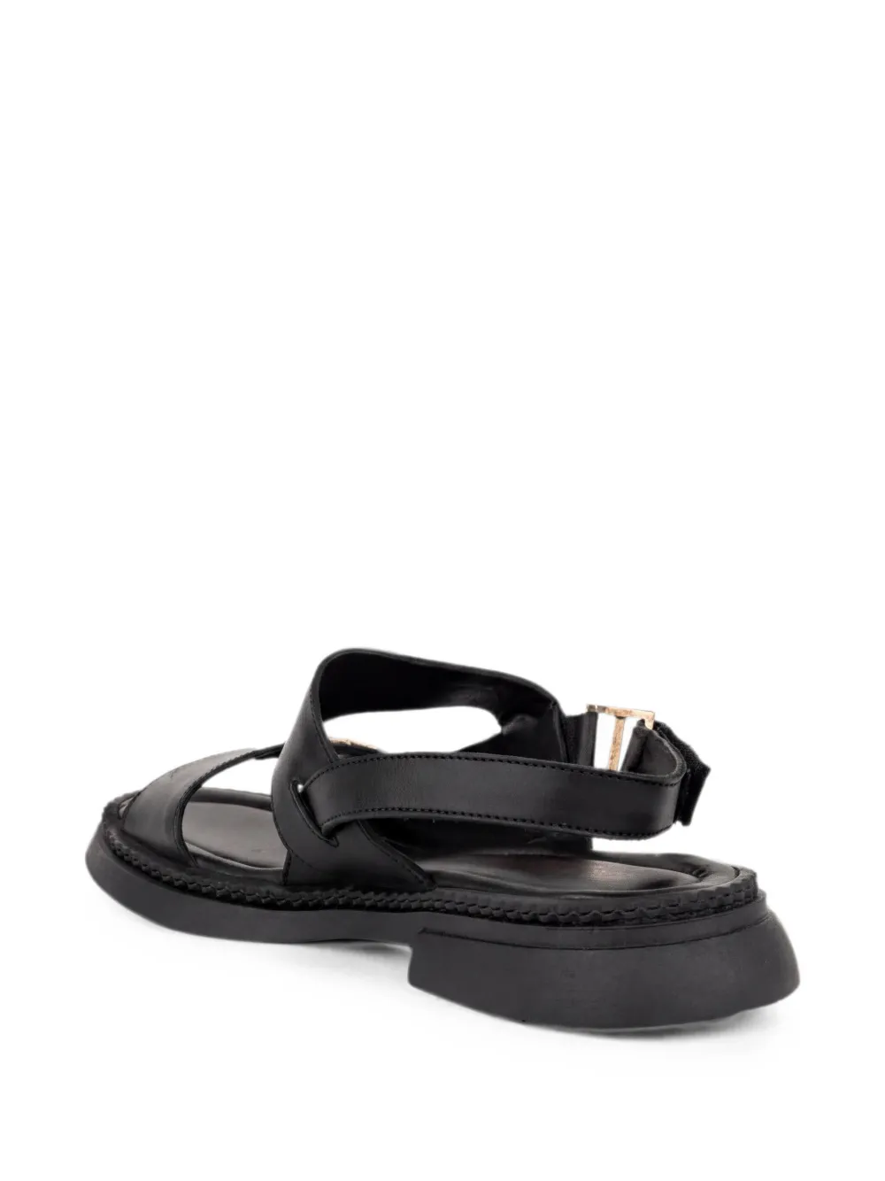 SERGIO MORETTI FIRENZE buckle-detail slingback sandals Zwart