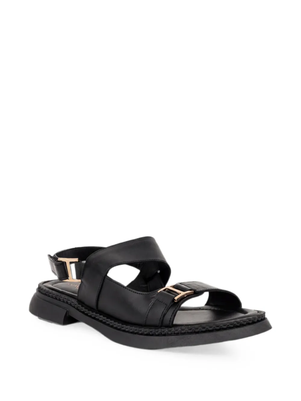 SERGIO MORETTI FIRENZE buckle-detail slingback sandals Zwart