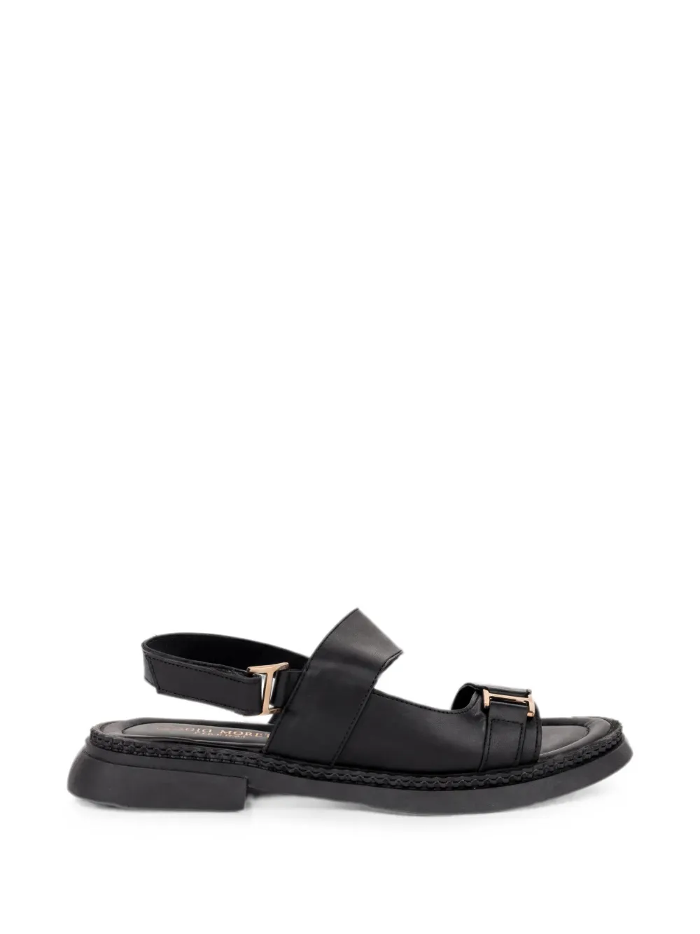 SERGIO MORETTI FIRENZE buckle-detail slingback sandals - Nero