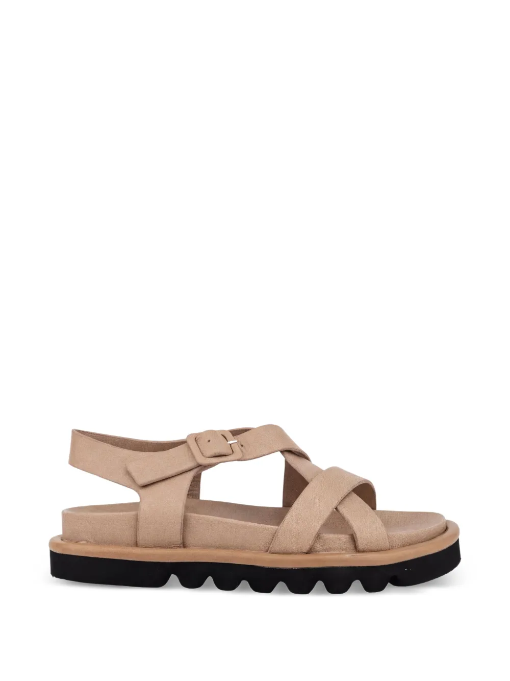 SERGIO MORETTI FIRENZE crossover-strap buckle-fastening sandals - Toni neutri