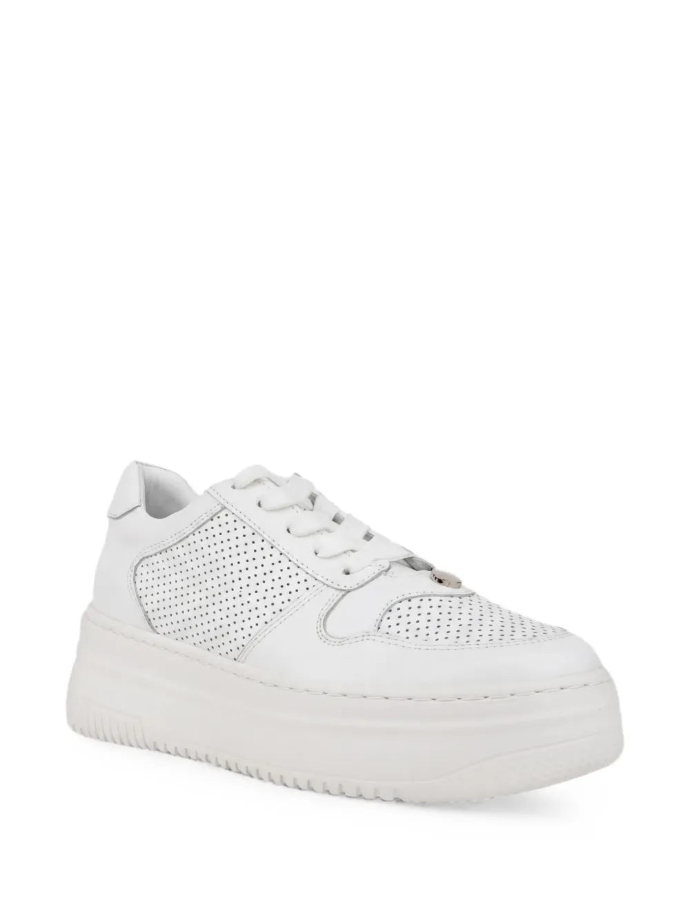 SERGIO MORETTI FIRENZE perforated platform sneakers Wit