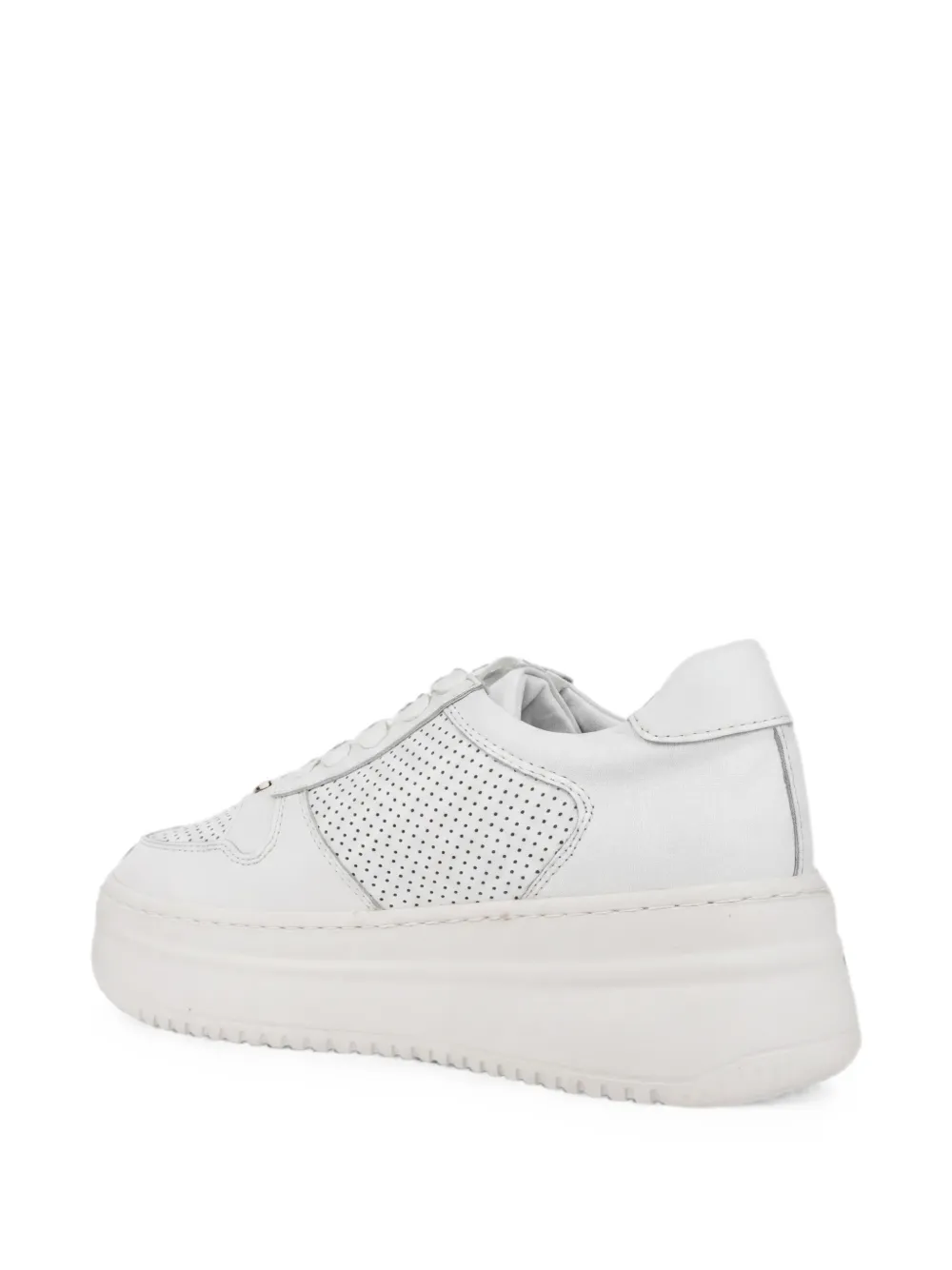SERGIO MORETTI FIRENZE perforated platform sneakers Wit
