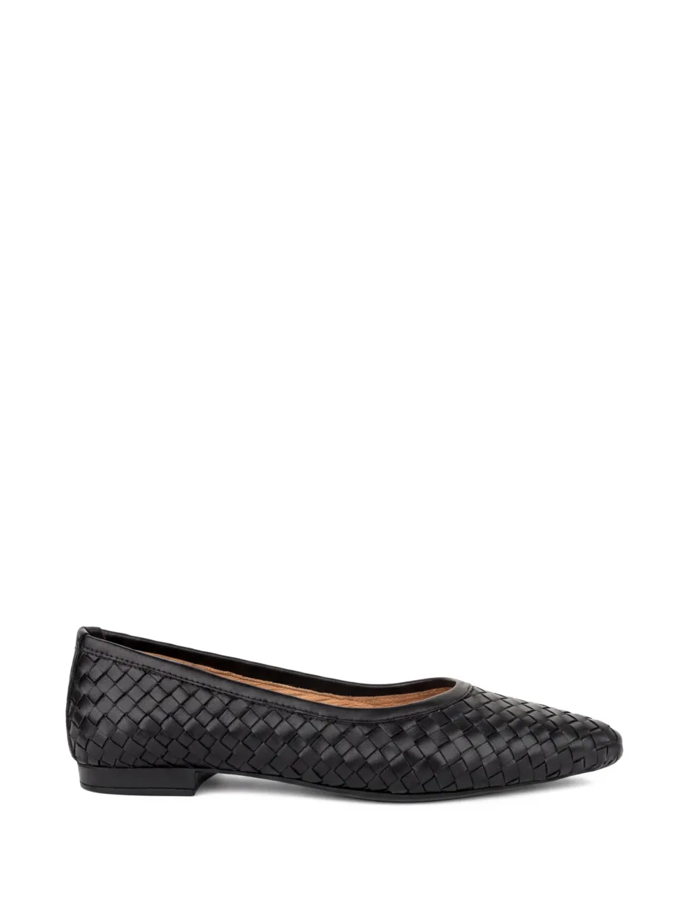 SERGIO MORETTI FIRENZE woven almond-toe ballet flats - Nero