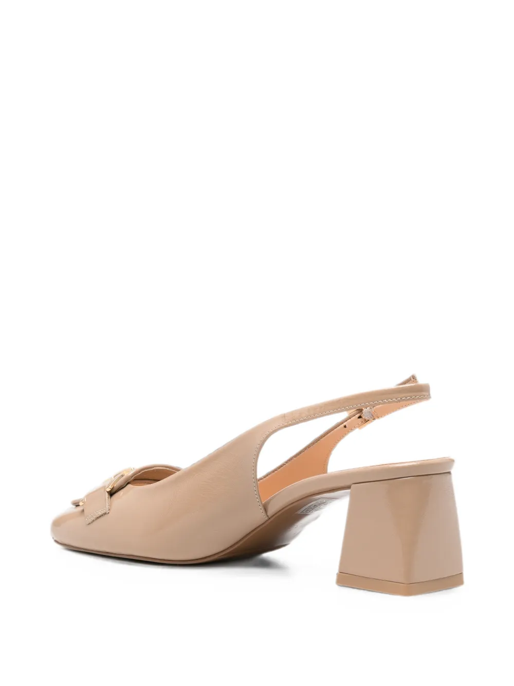 SERGIO MORETTI FIRENZE Slingback pumps met gespdetail Beige