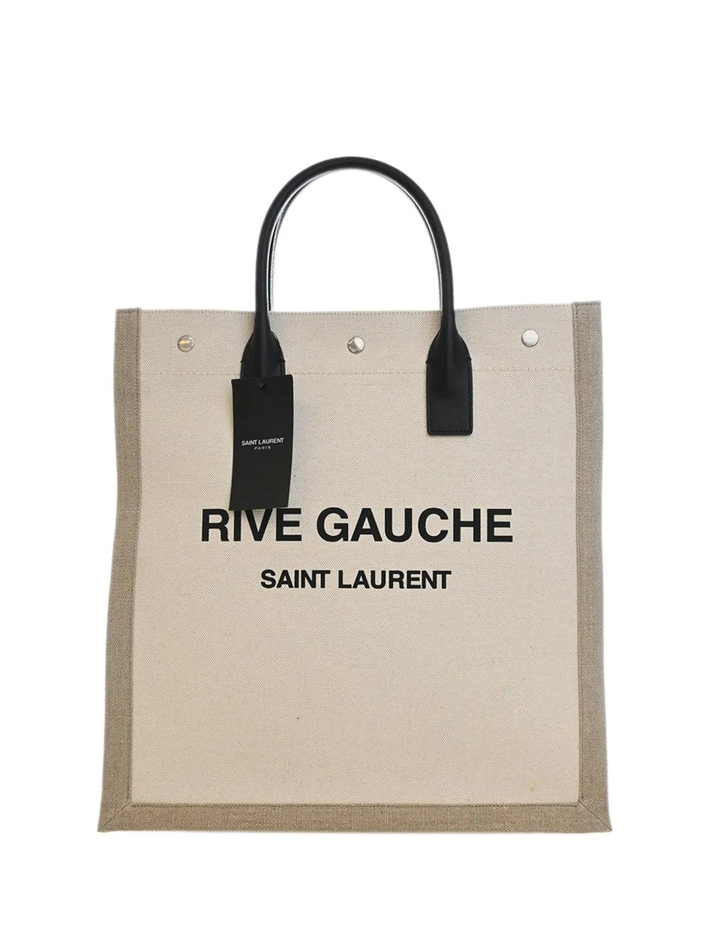 Pre-owned Saint Laurent 2022 Mixed Fibers Rive Gauche North South Tote Bag In Brown