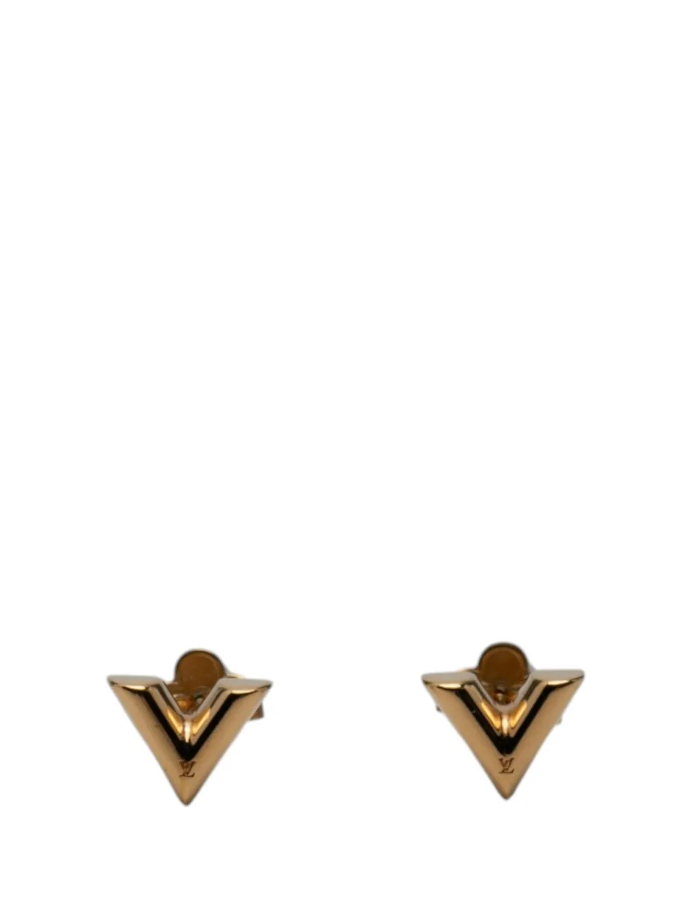 Louis Vuitton Pre-Owned 2022 Gold Plated Essential V Stud Earrings costume earrings - Oro