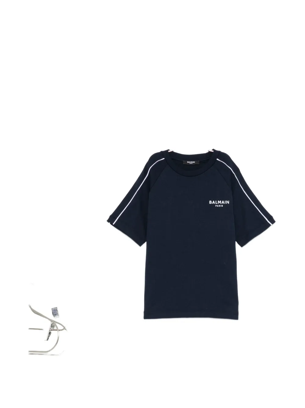 Balmain Kids logo-print raglan-sleeve T-shirt - Blu