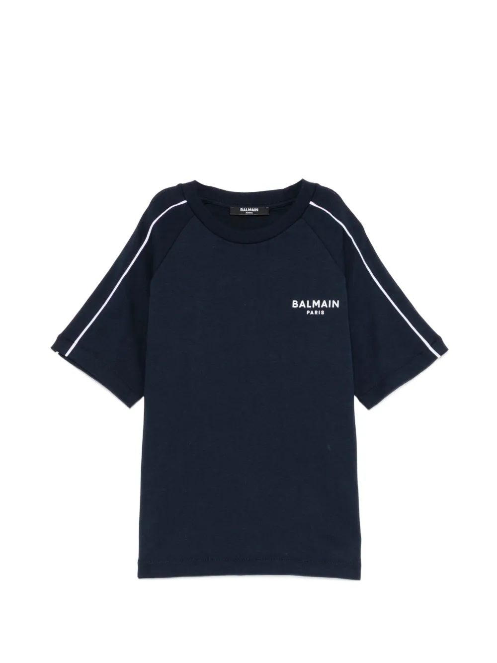 Balmain Kids logo-print raglan-sleeve T-shirt - Blu