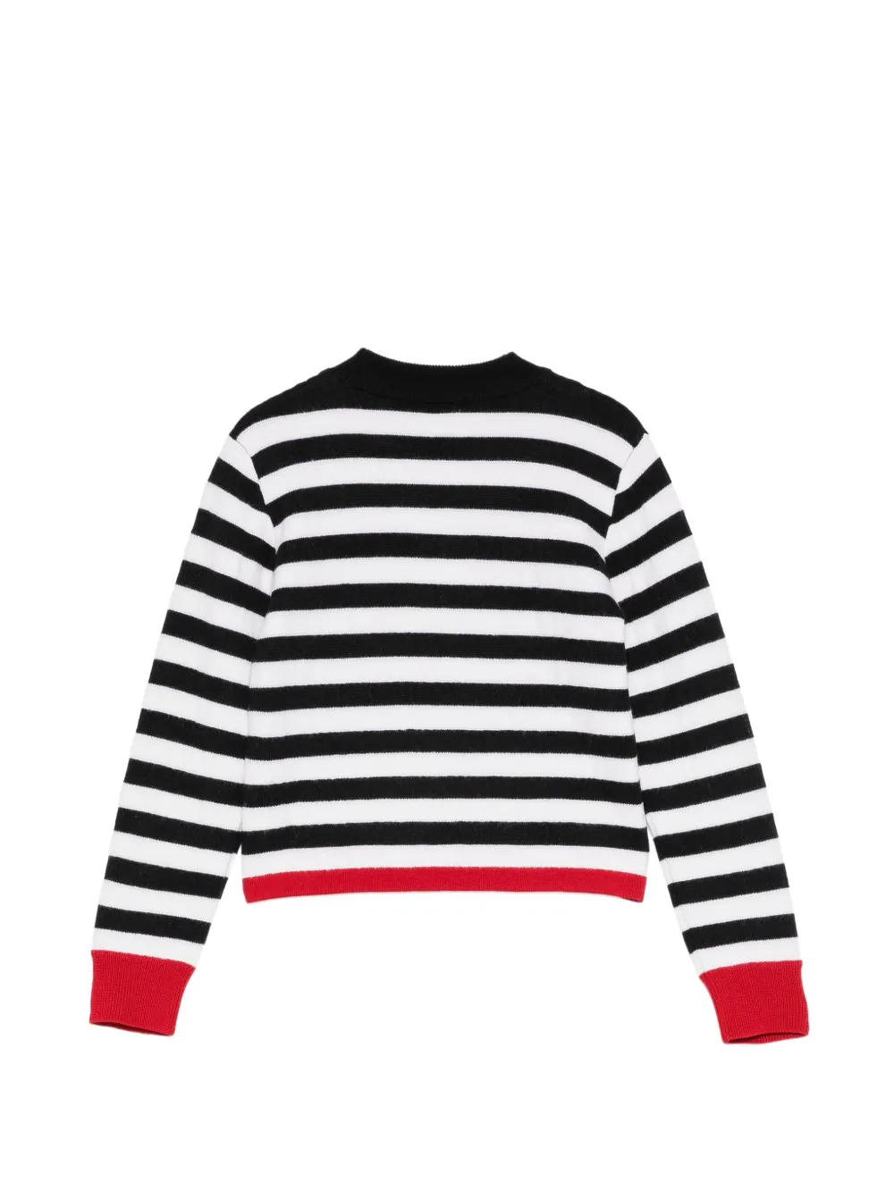 Balmain Kids Gestreepte trui met knoopdetail Zwart