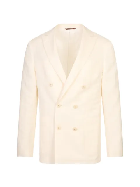 Canali peak-lapel double-breasted blazer
