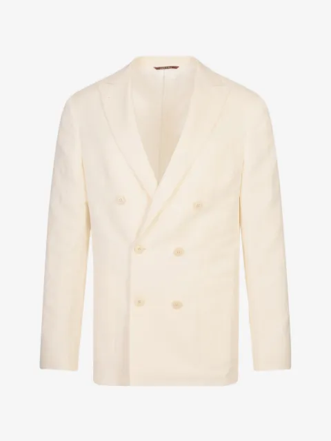 Canali peak-lapel double-breasted blazer
