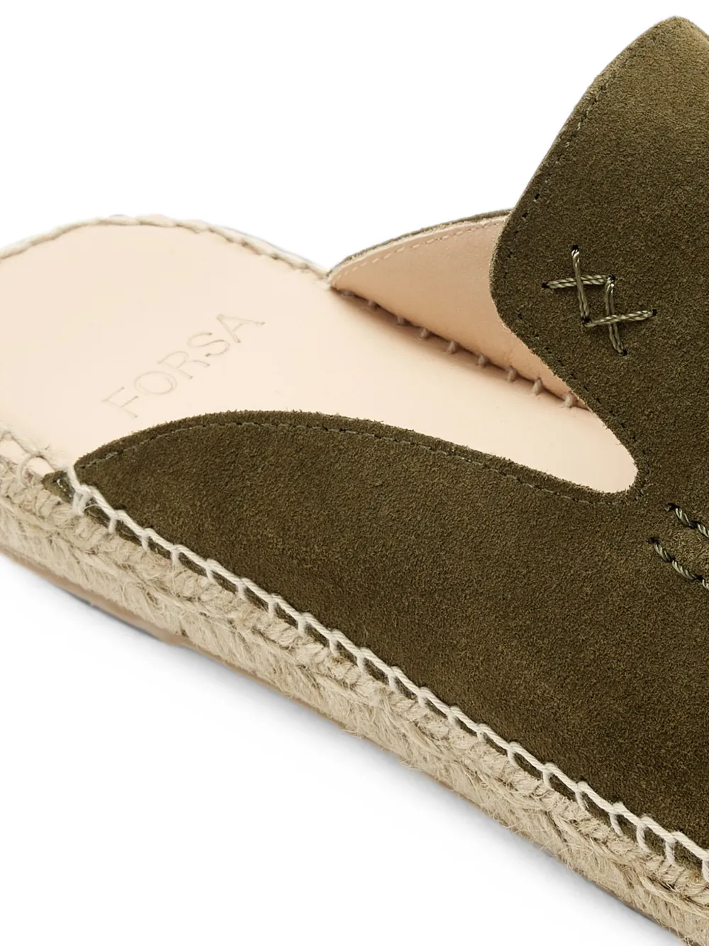 Forsa Emmanuel suede espadrilles Groen