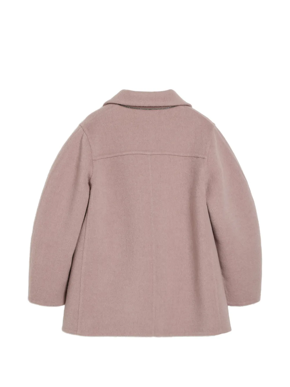 Brunello Cucinelli Kids Jas met dubbele rij knopen en Monili-detail Roze