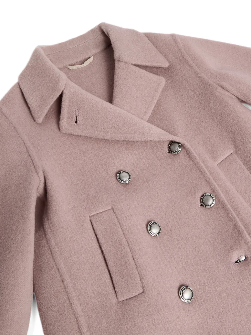 Brunello Cucinelli Kids Jas met dubbele rij knopen en Monili-detail Roze