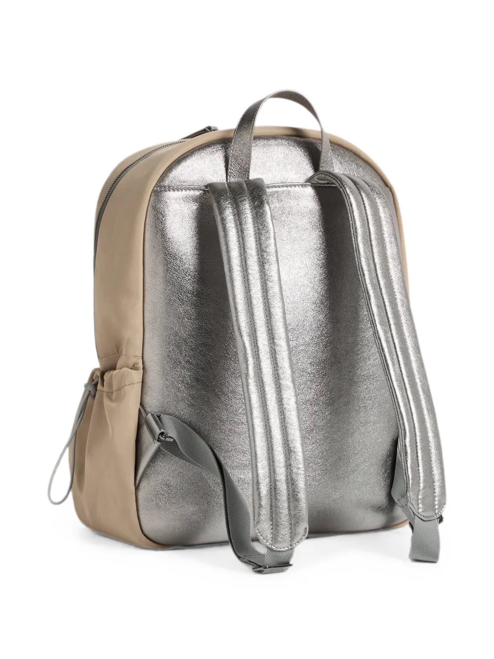 Brunello Cucinelli Kids Taft rugzak met logo-applicatie Beige