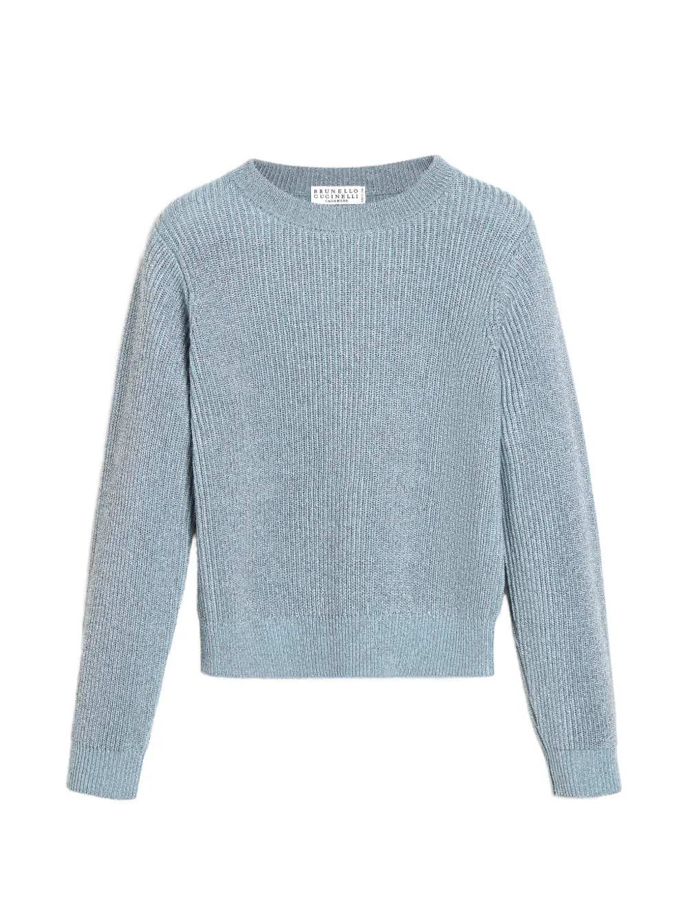 Brunello Cucinelli Kids English rib sweater - Blu