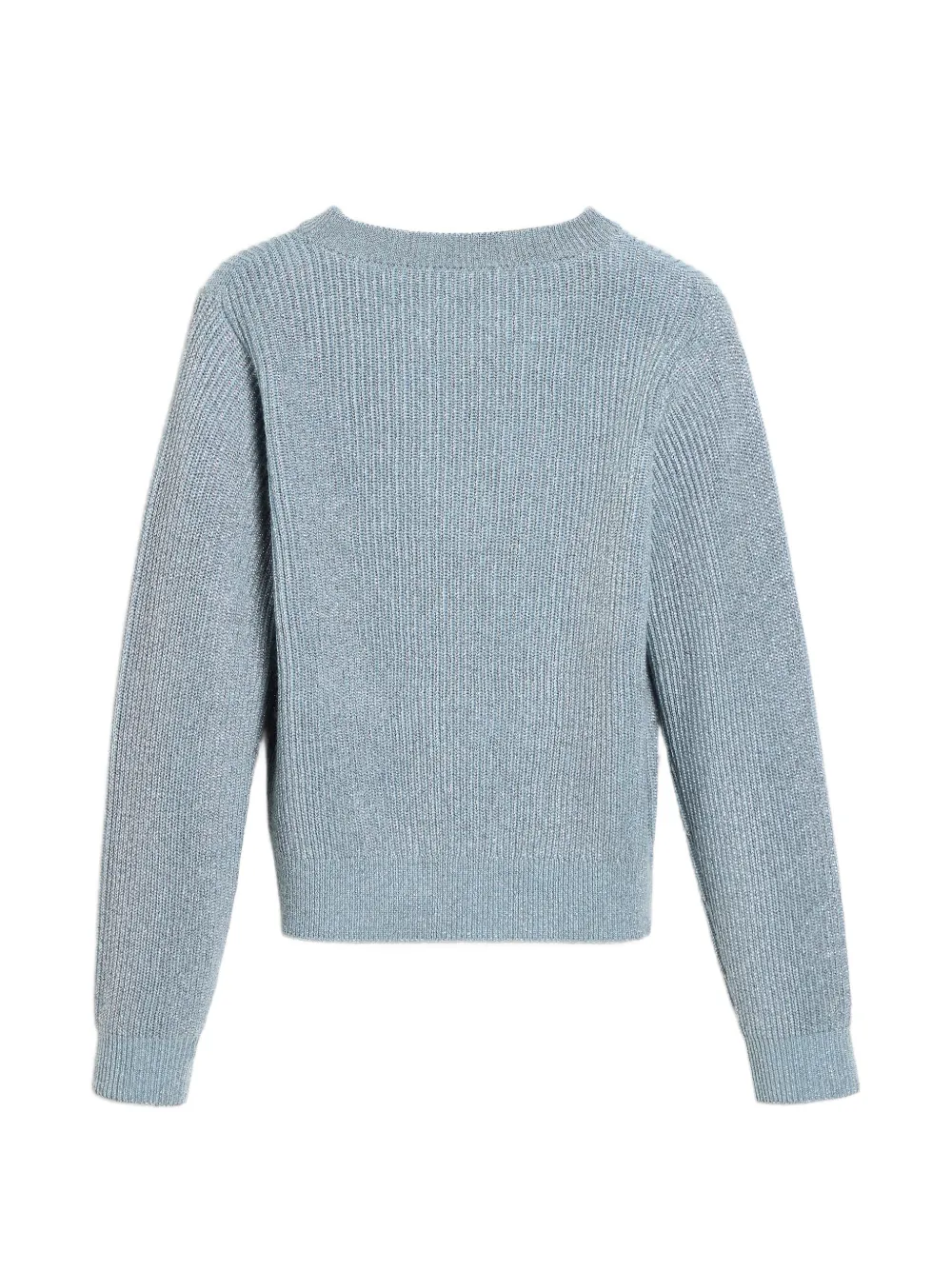 Brunello Cucinelli Kids Engelse geribbelde trui Blauw