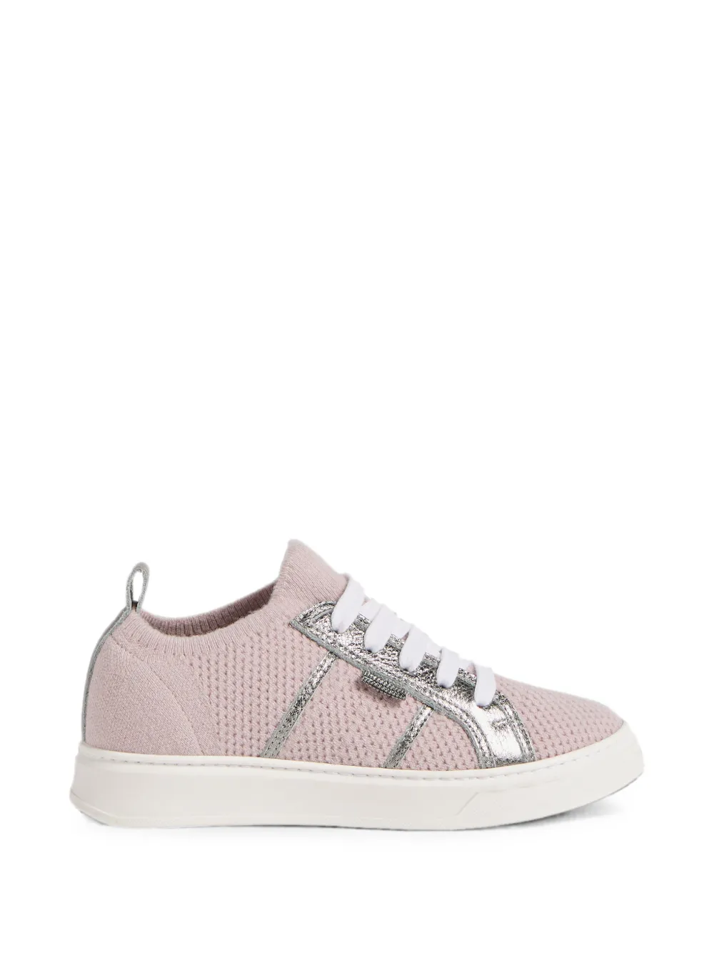Brunello Cucinelli Kids Monili-detail panelled sneakers Roze