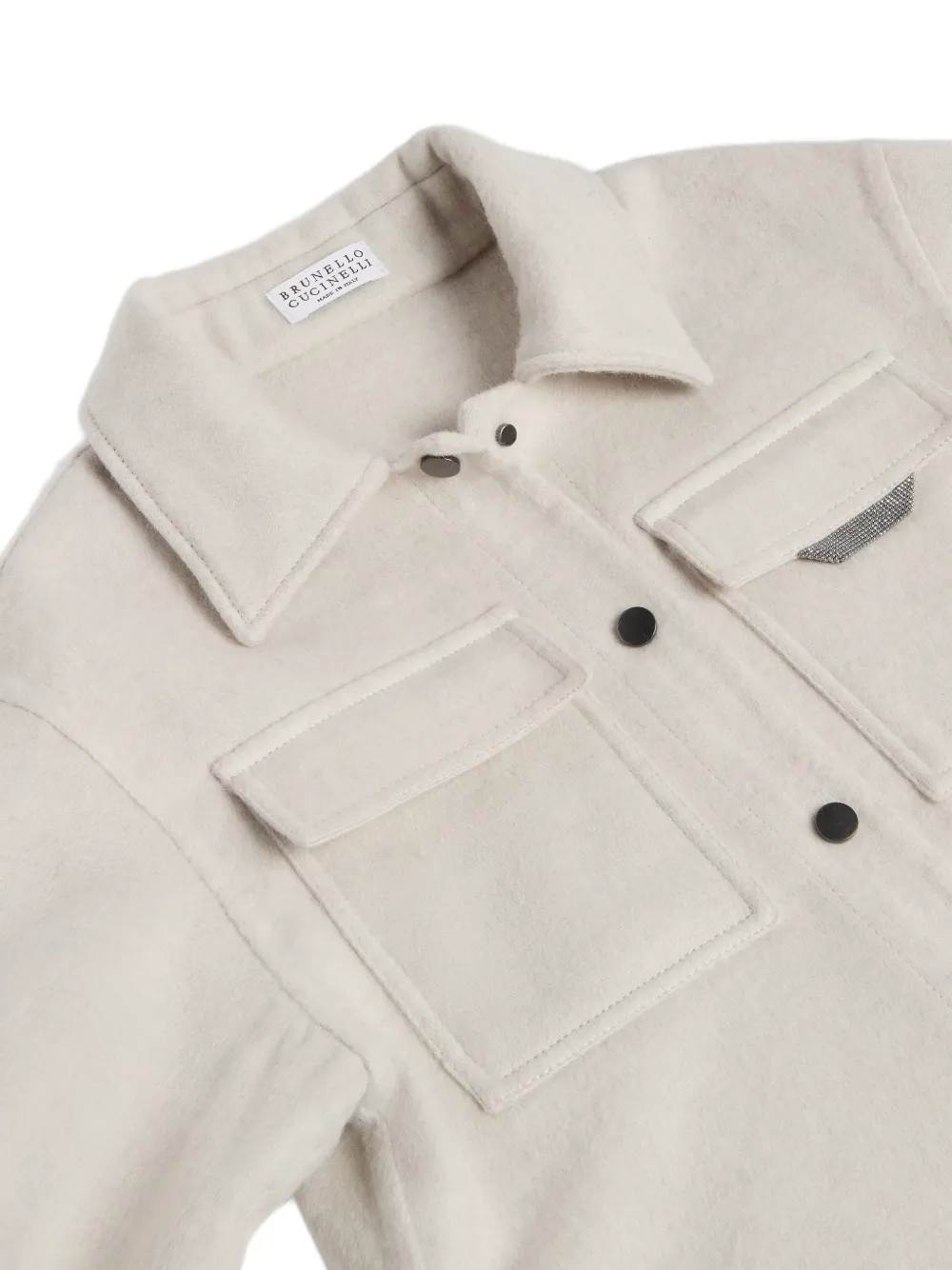 Brunello Cucinelli Kids virgin wool coat Wit