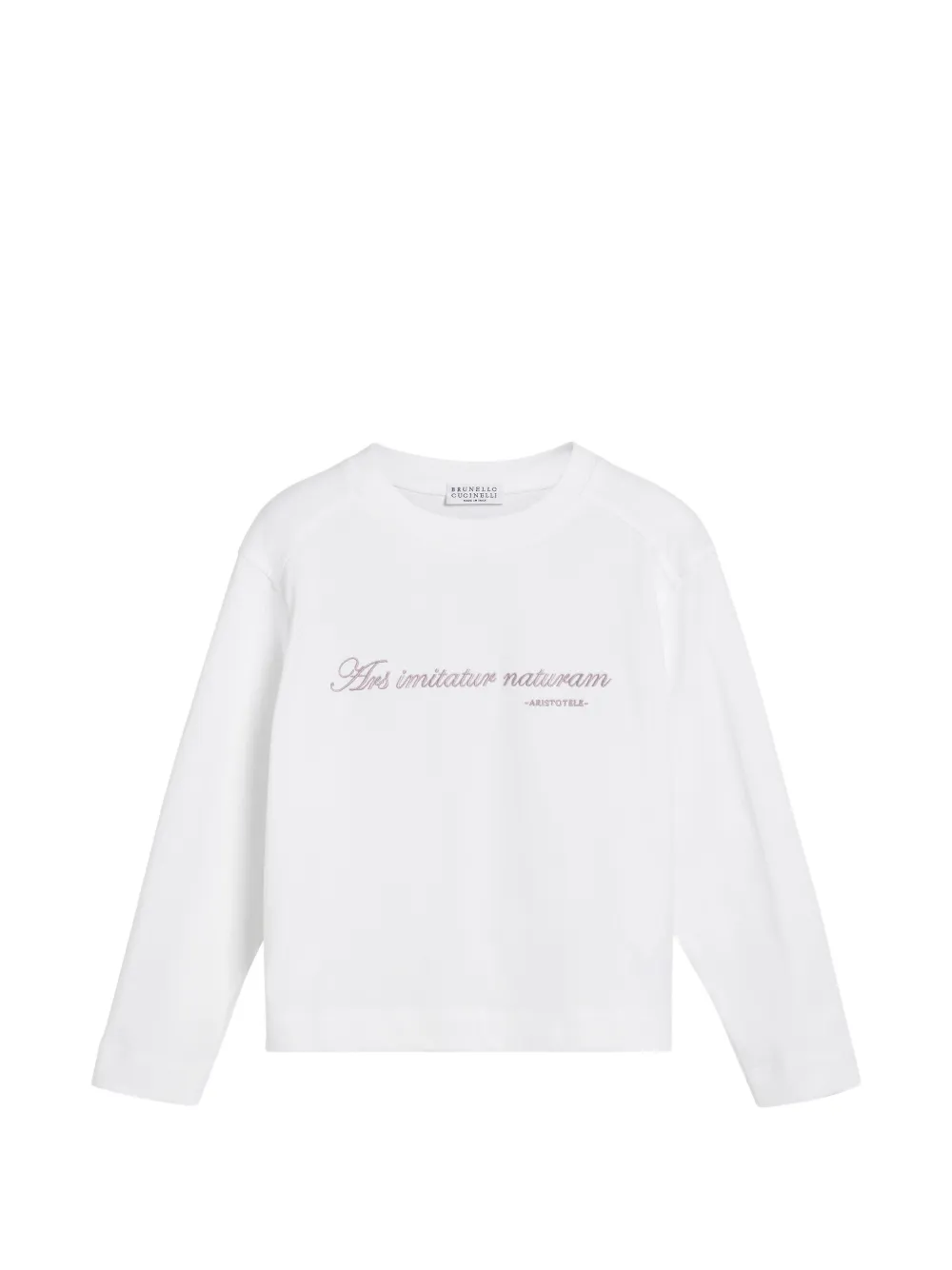Brunello Cucinelli Kids T-shirt con ricamo - Bianco