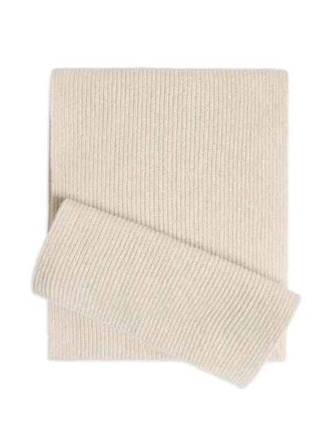 Brunello Cucinelli Kids bufanda tejida de canalé