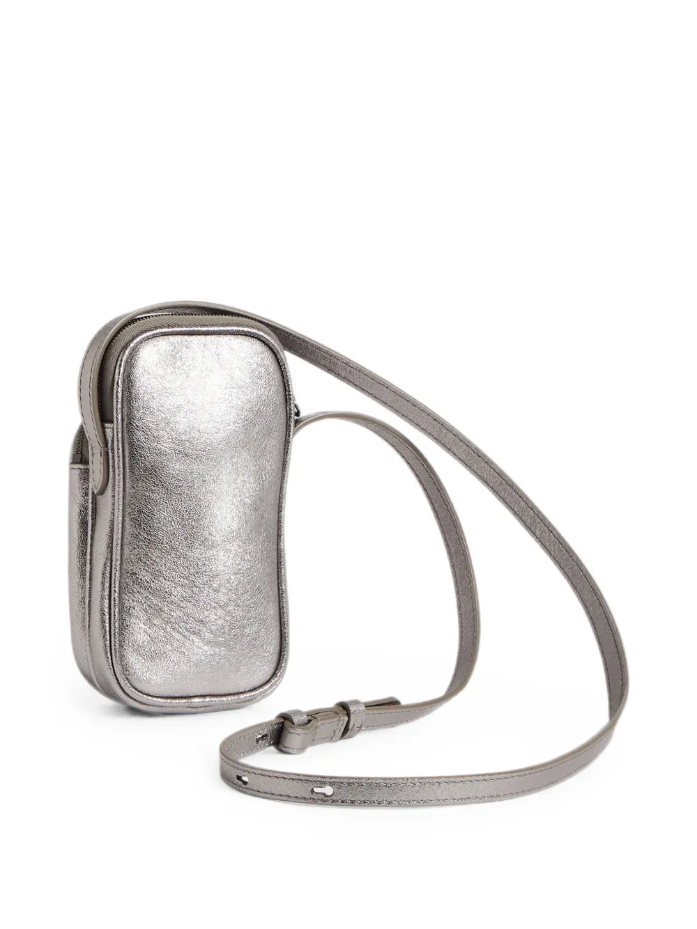 Brunello Cucinelli Kids Leren telefoontasje Zilver