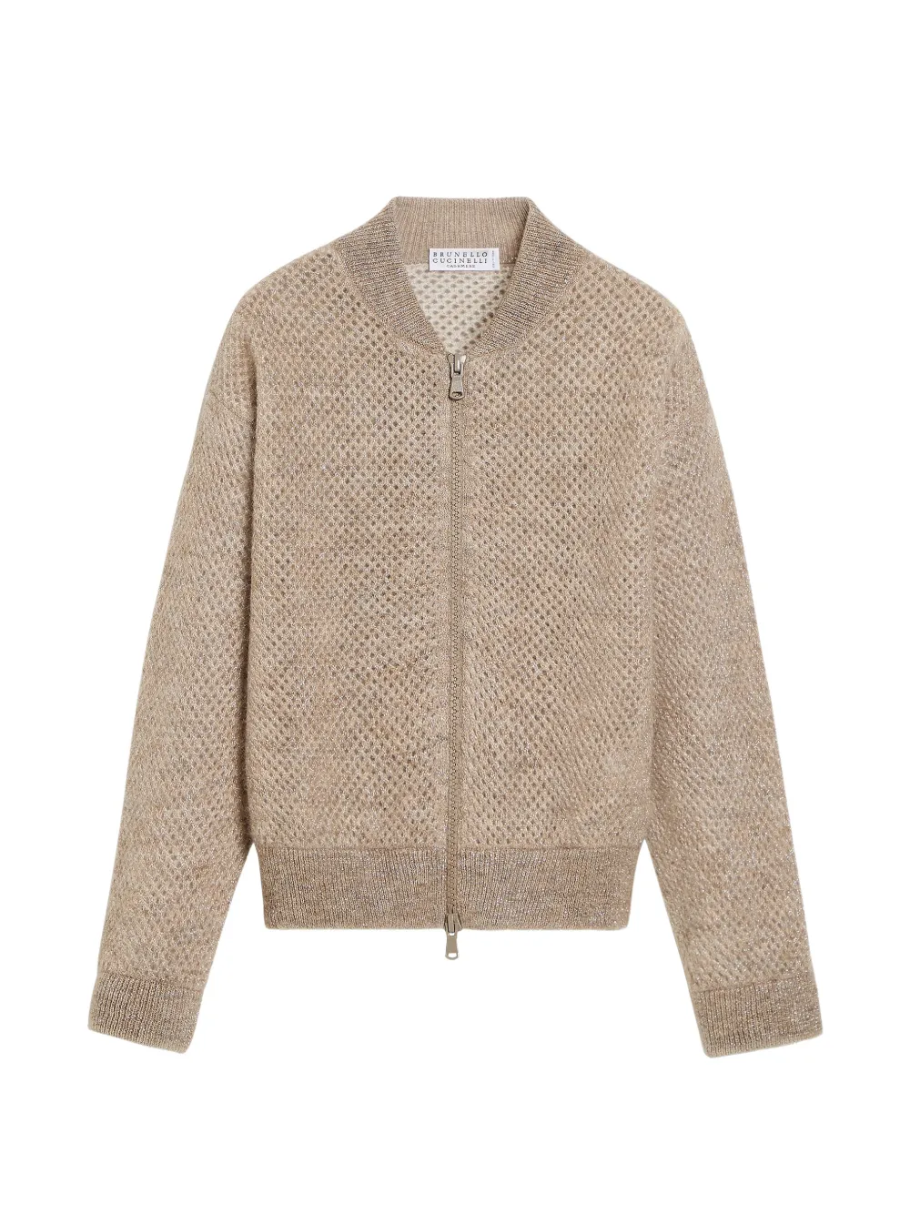 Brunello Cucinelli Kids Cardigan con zip - Toni neutri