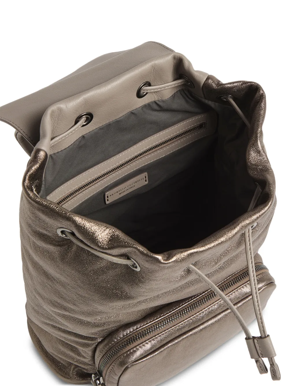 Brunello Cucinelli Kids Leren rugzak Bruin