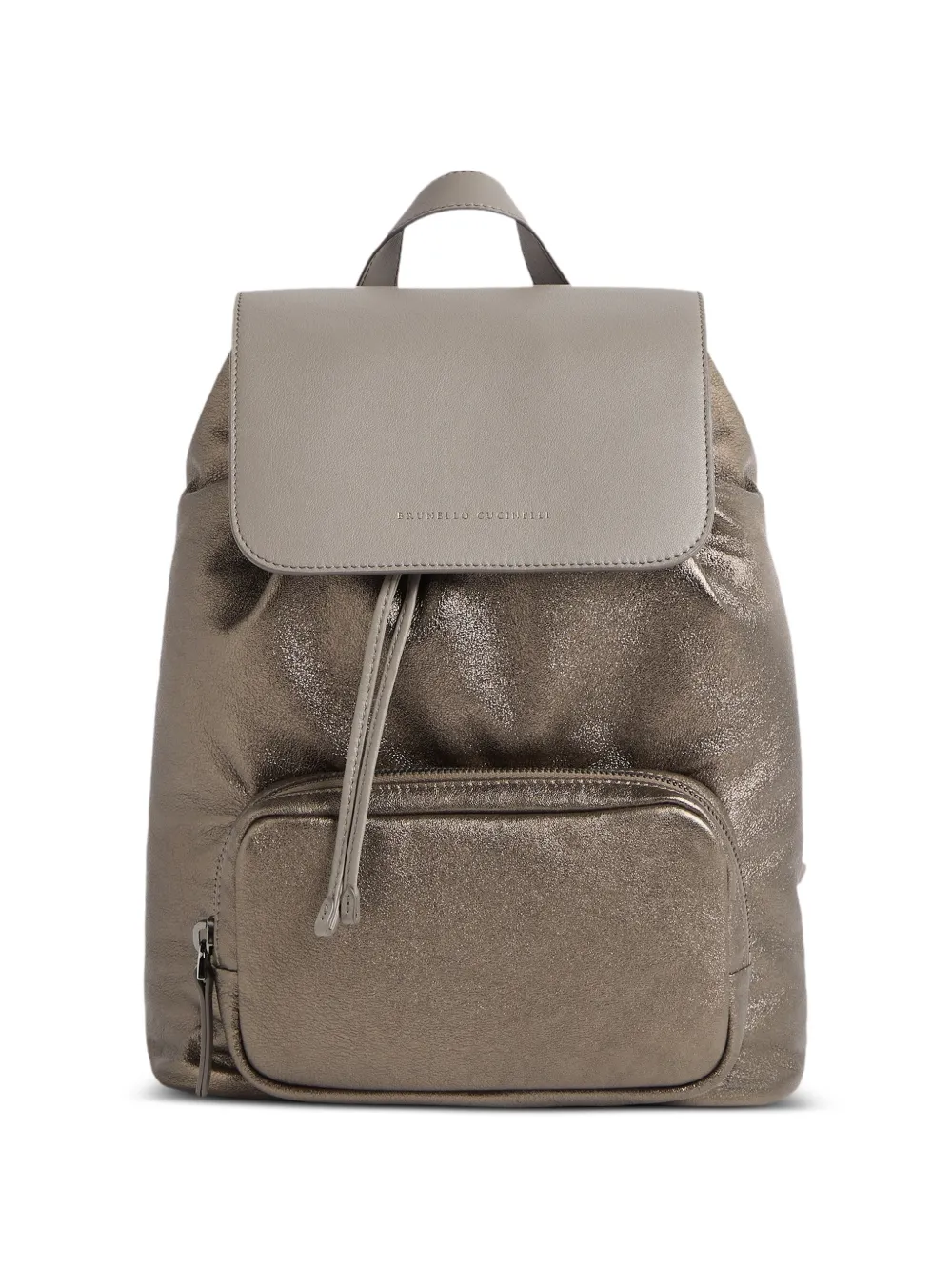 Brunello Cucinelli Kids Rucksack aus Leder - Braun