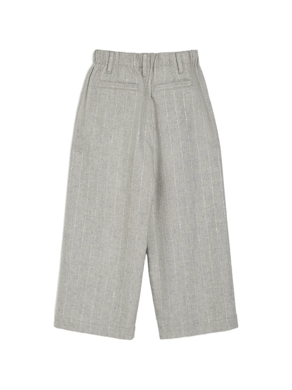 Brunello Cucinelli Kids Broek met krijtstreep Grijs