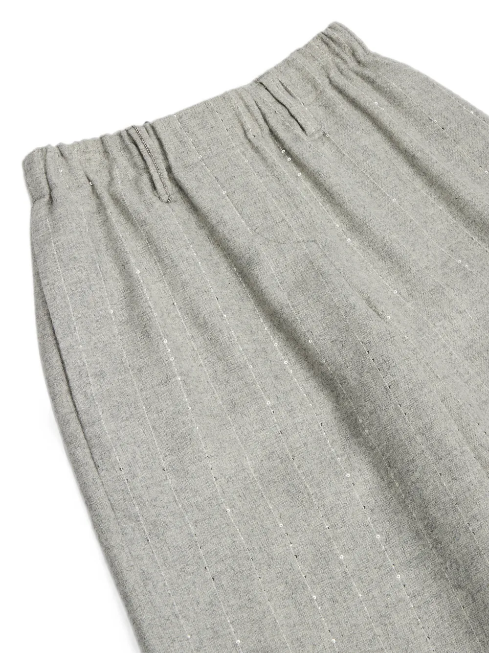 Brunello Cucinelli Kids Broek met krijtstreep Grijs