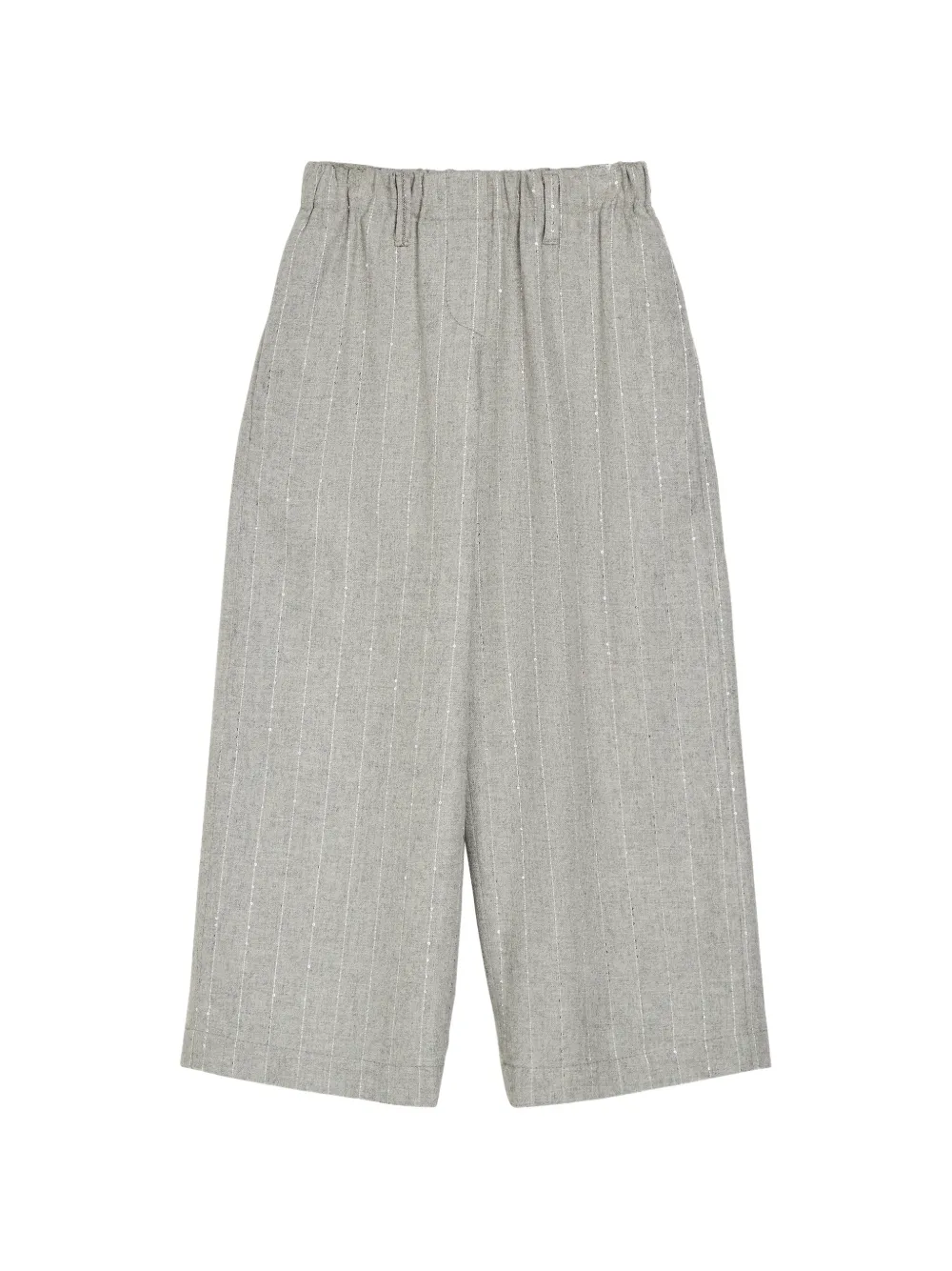 Brunello Cucinelli Kids Pantaloni gessati - Grigio