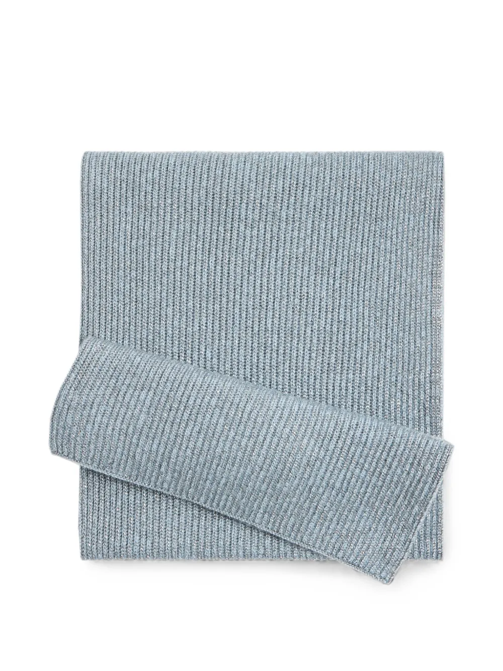 Brunello Cucinelli Kids English Schal aus Rippstrick - Blau