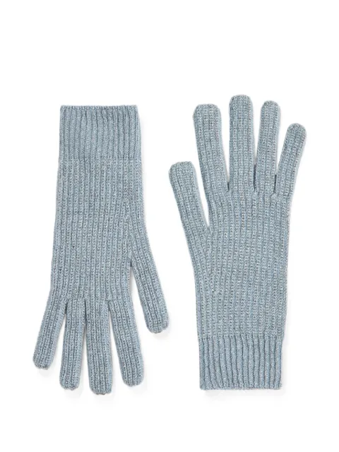 Brunello Cucinelli Kids guantes tejidos de canalé English