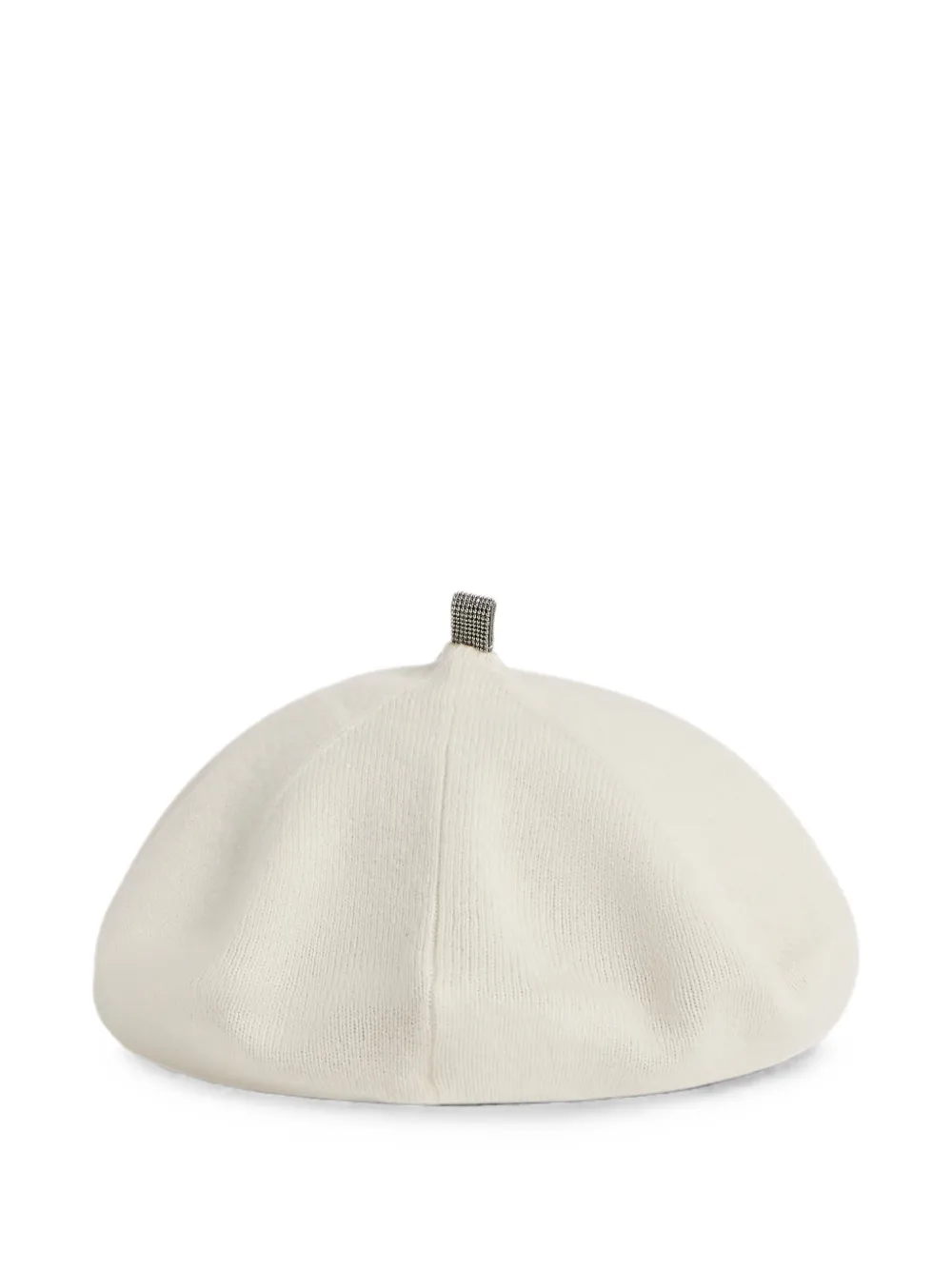 Brunello Cucinelli Kids Basco in cashmere con monile - Toni neutri