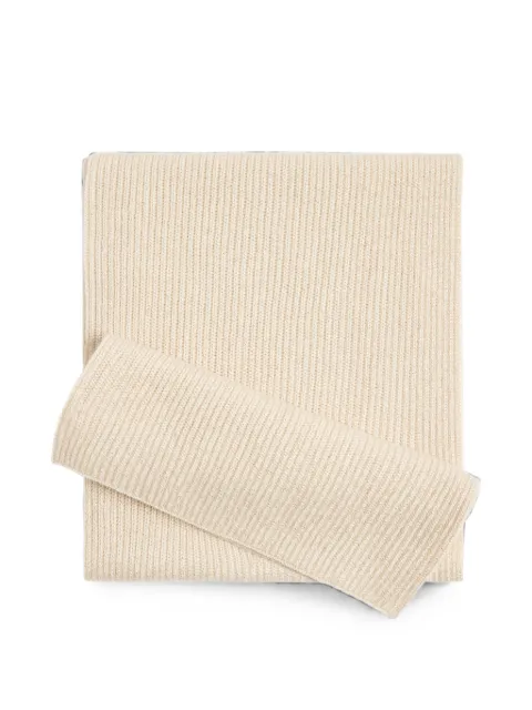 Brunello Cucinelli Kids bufanda tejida de canalé English