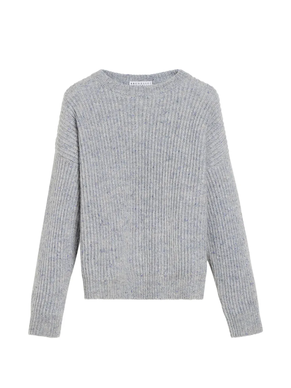 Brunello Cucinelli Kids Maglione a coste - Grigio