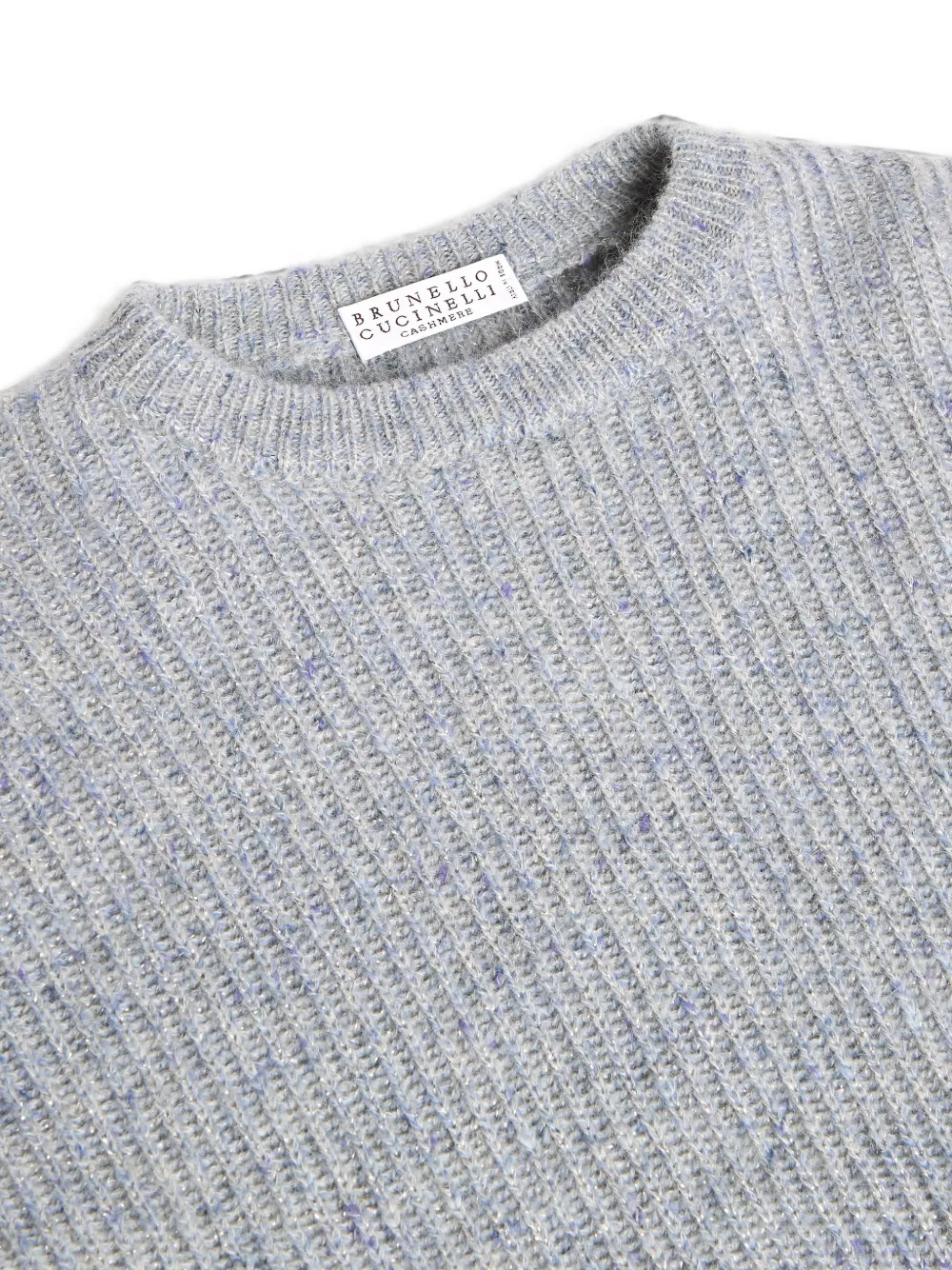 Brunello Cucinelli Kids Trui van Engels ribbreisel Grijs