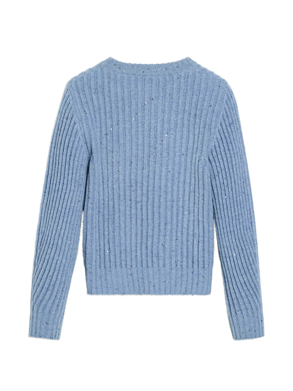 Brunello Cucinelli Kids sequin-embellished ribbed sweater Blauw