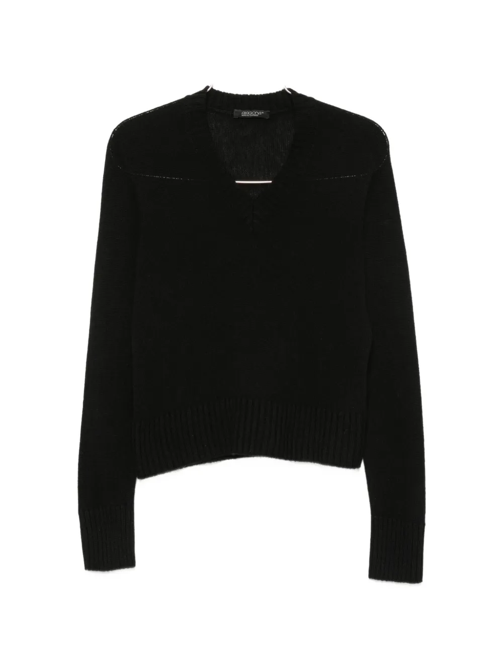 Aragona V-neck ribbed-trim sweater - Nero