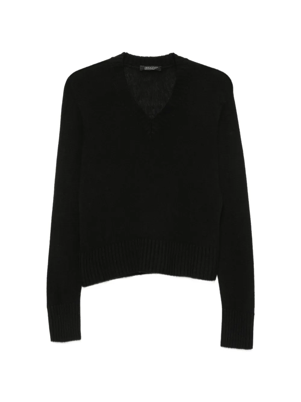 Aragona V-neck ribbed-trim sweater - Schwarz