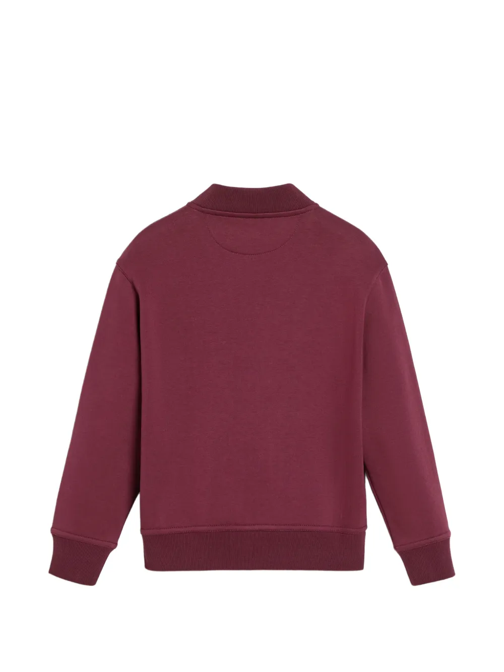 Brunello Cucinelli Kids embroidered bomber-style sweater Rood